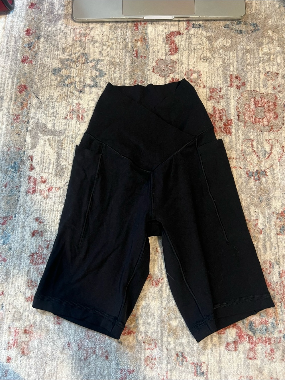 aerie Black High-Waist Athletic Bike Shorts